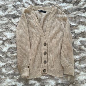 NWOT Beige Cardigan sz M